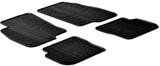 Lampa Set of Front and Rear Mats 4pcs Tray Type for Fiat Punto Evo 2010-2014 Black