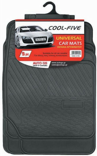 Auto Gs Σετ Μπροστινά και Πίσω Πατάκια Universal 5τμχ Μαύρα