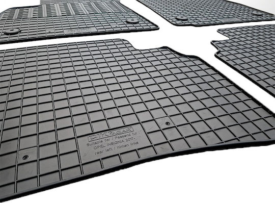 Cik Set of Front and Rear Mats 4pcs for Opel Insignia 2017+ Black