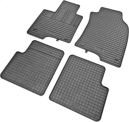 Cik Set of Front and Rear Mats 4pcs for Fiat Panda Black