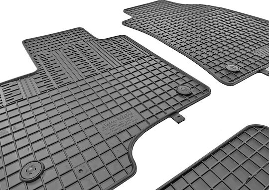 Cik Set of Front and Rear Mats 4pcs for Fiat Panda Black