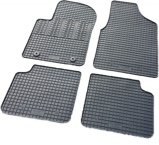 Cik Set of Front and Rear Mats 4pcs for Ford Ka 2008-2017 Black