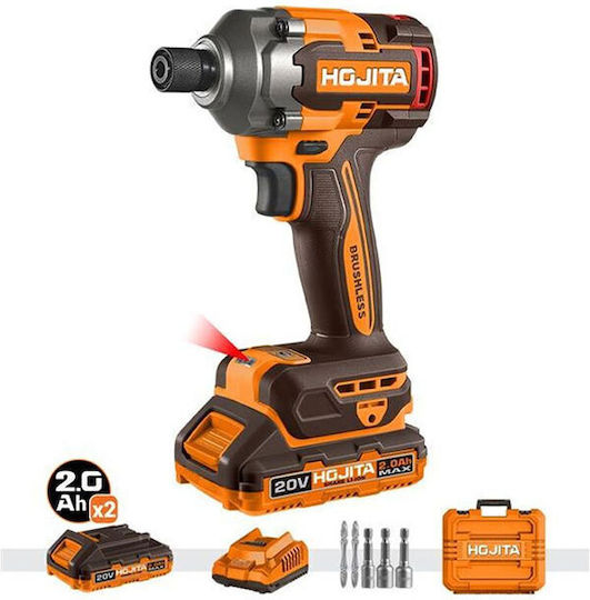 Hojita HJCD2M28 Impact Screwdriver Battery Brushless 20V 2x2Ah