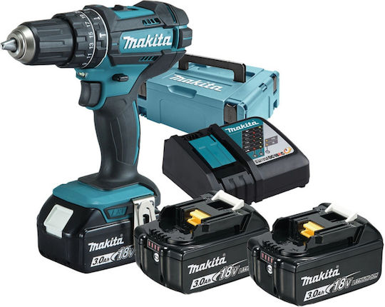 Makita DHP482RF3J Ударен Двигател За Бормашина На Батерия 18V 3x3Ah
