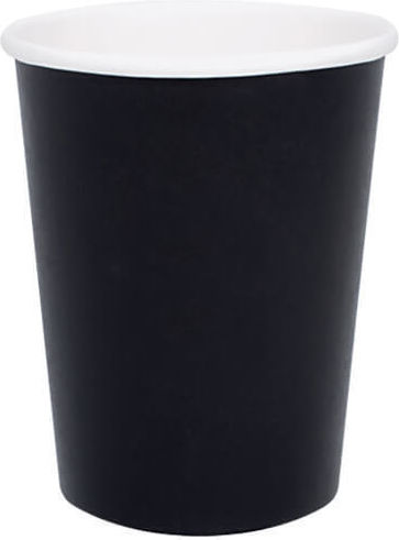 Intertan Disposable Cup Paper Black 240ml 50pcs