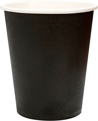 Intertan Disposable Cup Paper Black 240ml 50pcs