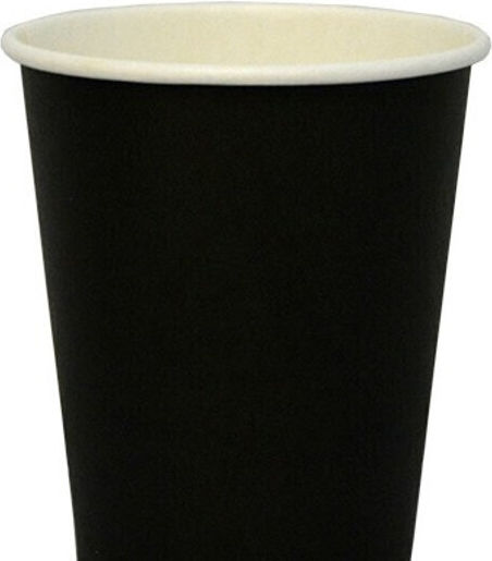 Intertan Disposable Cup Paper Black 240ml 50pcs