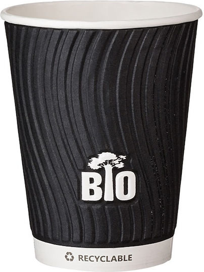 Tessera Disposable Cup Paper Black 240ml 100pcs