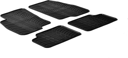 Gledring Set of Front and Rear Mats 4pcs for Fiat Grande Punto 2005-2010 Black