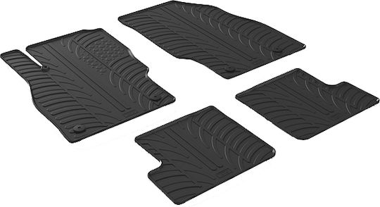 Gledring Set of Front and Rear Mats 4pcs for Opel Adam 2013 Black