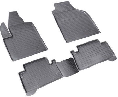 Novline Set of Front and Rear Mats 4pcs Tray Type for Ford Transit Connect Gray