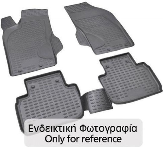 Novline Set of Front and Rear Mats 4pcs Tray Type for BMW Series 1 2004-2011 Gray