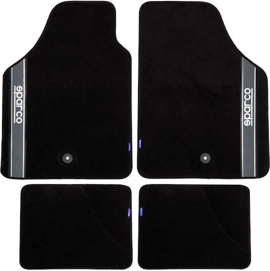 Sparco Set Covorașe Față și Spate Universal 4buc din Covor Gri / Negru