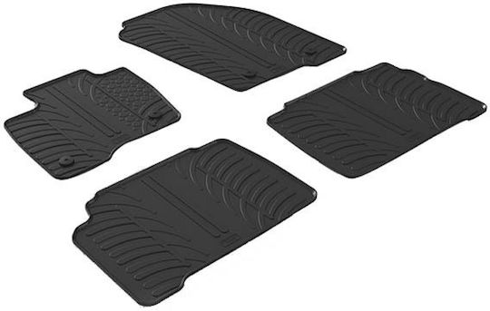 Gledring Set of Front and Rear Mats 4pcs Tray Type for Ford Galaxy Black