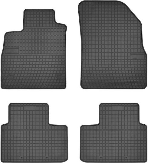 Frogum Set of Front and Rear Mats 4pcs for Renault Talisman 2015+ Black