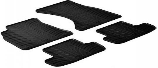 Lampa Set of Front and Rear Mats 4pcs Tray Type for Audi A4 2016 Black