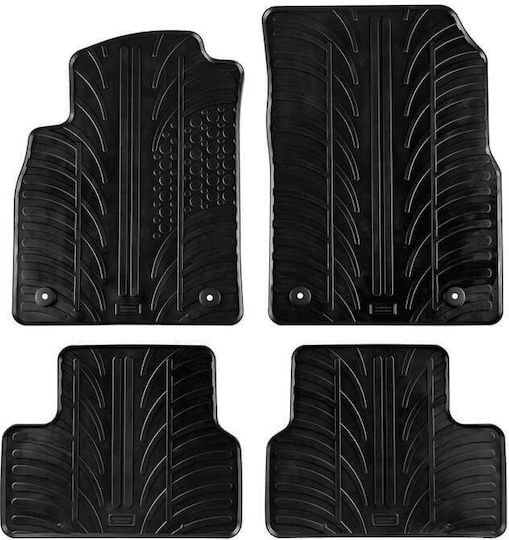 Gledring Σετ Μπροστινά και Πίσω Πατάκια 4τμχ για Opel Astra 2009-2015 Μαύρα