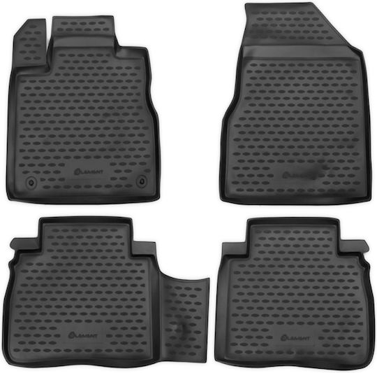 Novline Set of Front and Rear Mats 4pcs Tray Type for Nissan Murano Gray