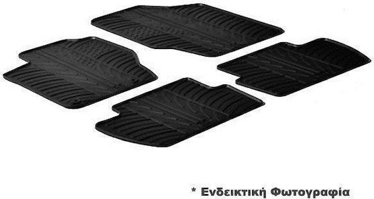 Lampa Set of Front and Rear Mats 4pcs Tray Type for Audi Q2 Black