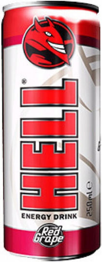 Hell Energy Drink Red Grape με Ανθρακικό σε Κουτί 250ml