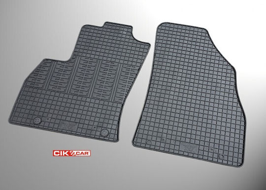 Cik Μπροστινά Πατάκια 2τμχ για Peugeot Bipper Fiat Fiorino Citroen Nemo 2020+ Μαύρα