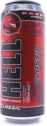 Hell Classic Energy-Drink mit Kohlensäure in Kiste 500ml