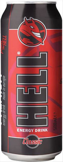Hell Classic Energy-Drink mit Kohlensäure in Kiste 500ml