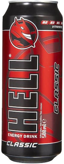 Hell Classic Energy-Drink mit Kohlensäure in Kiste 500ml