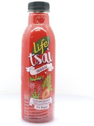 Life Red Boost Ice Tea Φράουλα, Ιβίσκος, Ginger Χωρίς Ανθρακικό & Ζάχαρη 500ml