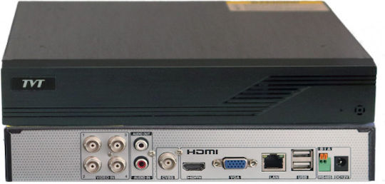 TVT Überwachungs-Videorekorder HVR 4 Kanäle mit Auflösung 4K TD-2104NS-HP-H