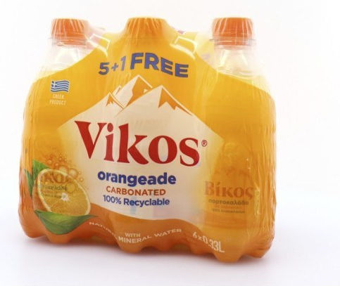 Βίκος Πορτοκαλάδα με Ανθρακικό σε Μπουκάλι 6x330ml