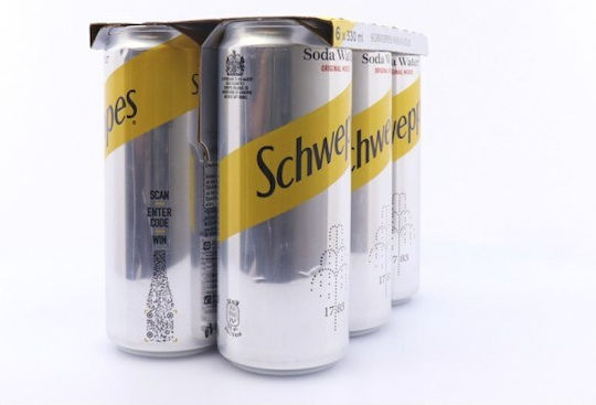 Schweppes Σόδα Σόδα με Ανθρακικό σε Κουτί 6x330ml