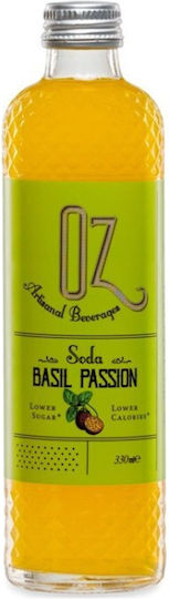 Oz Basel Passion Soft Drink with Carbonation in Glass Bottle 330ml