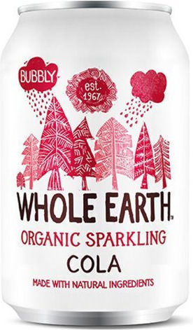 Whole Earth Cola με Ανθρακικό, Χωρίς Ζάχαρη, Βιολογική σε Κουτί 330ml