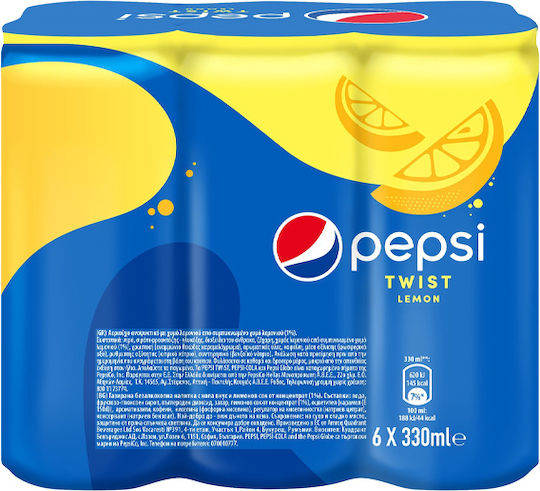 Pepsi Twist Cola με Ανθρακικό σε Κουτί 6x330ml
