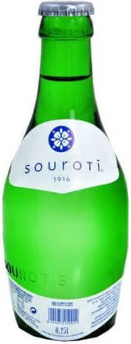 Souroti Kohlensäurehaltiges Trinkwasser in Glasflasche 0.25l