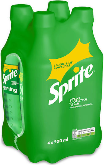 Sprite Lemon Soda with Carbonation in Bottle 4x500ml