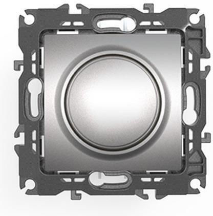 Aca Prime Χωνευτός Διακόπτης Dimmer χωρίς Πλαίσιο Κλασικός Περιστροφικός 800W σε Ασημί Χρώμα