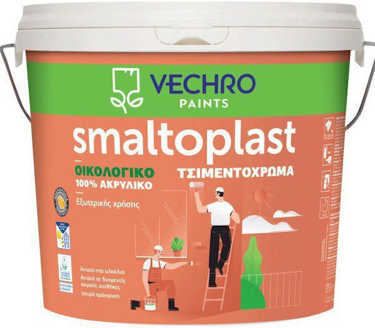 Vechro Smaltoplast Τσιμεντόχρωμα Ακρυλικό Λευκό 750ml