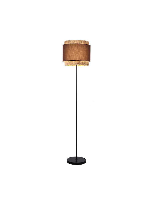 Viokef Riviera Lampa de podea Î160xL35cm. cu Soclu pentru Bec E27 Maro