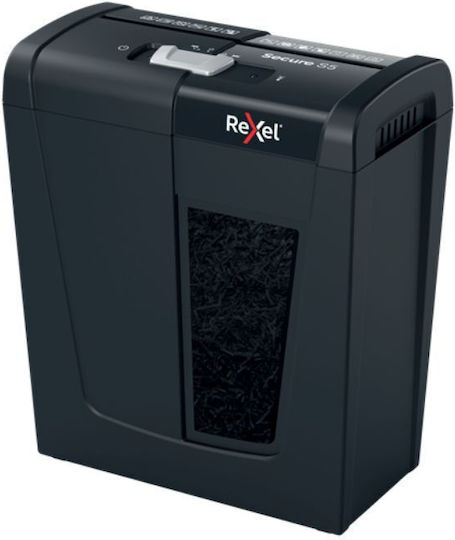 Rexel Καταστροφέας Εγγράφων Secure S5 Strip Cut 5 Φύλλων με Κάδο 10lt