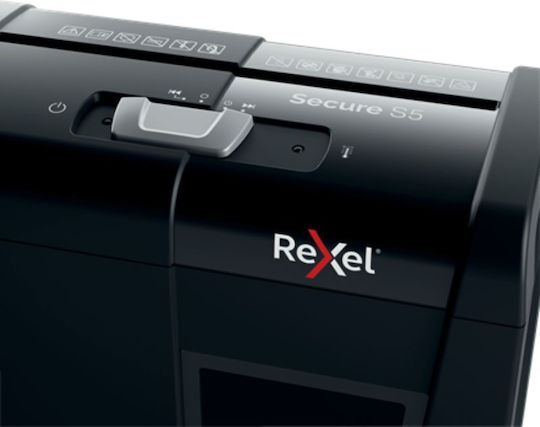 Rexel Καταστροφέας Εγγράφων Secure S5 Strip Cut 5 Φύλλων με Κάδο 10lt