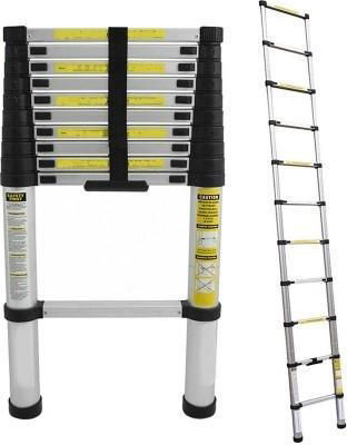 Vesta Telescopic Ladder Aluminum 10 of Steps with Maximum Height 2.9m