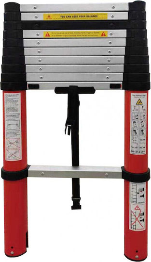 Bormann Pro Teleskopische Leiter Aluminium 8 Stufen mit maximaler Höhe 2.6m BHL5010 029571