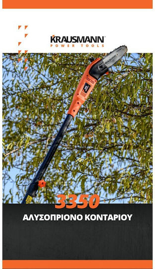 Krausmann 3350 Teleskopisches Bügelsäge Stromquelle 710W Gesamtlänge 180cm und Klingenlänge 18cm