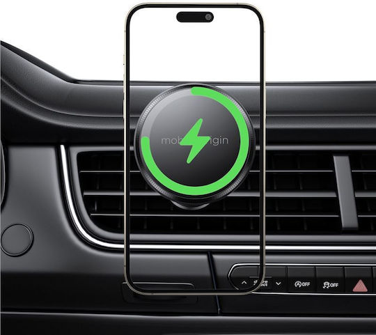 Mobile Origin Auto Handyhalterung mit Magnet und Kabelloses Laden MagSafe Schwarz