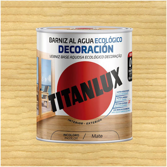 Titanlux Barniz al Agua Ecologico Decoracion Polyurethan Farblos Matt 750ml
