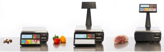 Avery Berkel XS-200 Electronic Retail Scale with Column and Label Printing Capability with Weighing Capacity of 15kg and Division 5gr