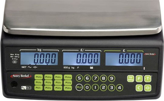 Avery Berkel FX-50 Ηλεκτρονική Ζυγαριά Λιανικής με Κολώνα με Ικανότητα Ζύγισης 15kg και Ακρίβεια 5gr