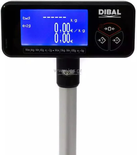 ICS DPOS 400T Electronic Balanță de Vânzare cu Amănuntul cu Coloană cu Capacitate de Cântărire 15kg și Subdiviziune 5gr